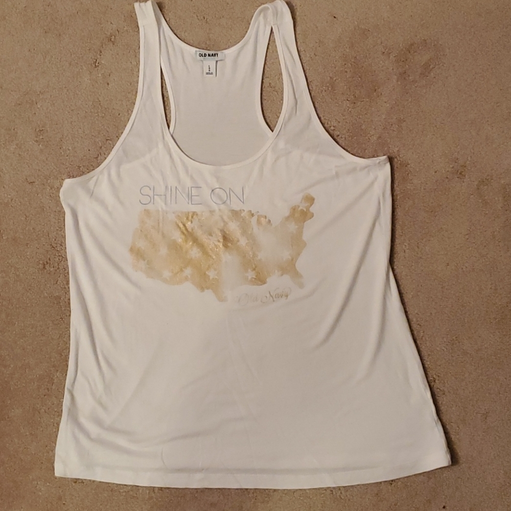Old Navy Shine On Racetrack Tank size Large L